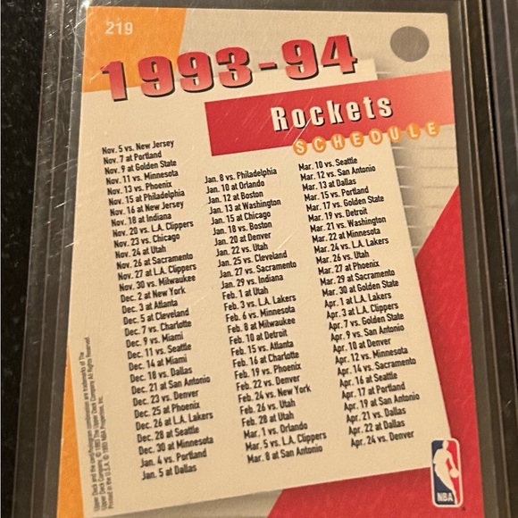 Hakeem Olajuwon NBA Basketball Trading Cards (5) - Picture 10 of 11